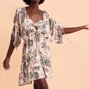 [L] Maaji JACOBEAN Ruffle Caftan coverup